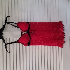 Gilligan OMalley M Red Lace Bra Top